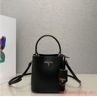 Famous Brand Prada Arque leather mini-bag 1BA373 Black
