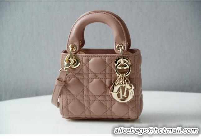 Traditional Specials Dior Micro Lady Dior Bag in Cannage Lambskin CD2821 Apricot 2023