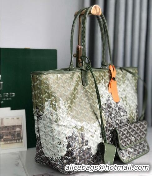 Super Quality Goyard Saint Louis Tote Bag Canopee in Forest PM 020184 Green