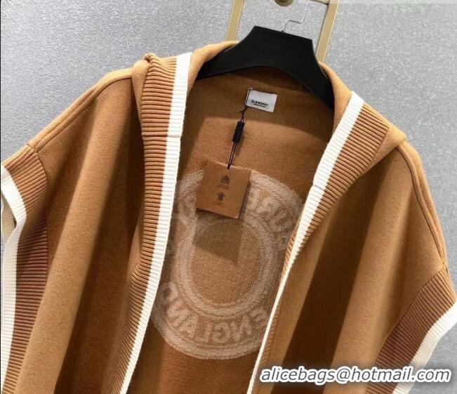 Buy Discount Burberry Cashmere Blend Cape BR09052 Brown 2023