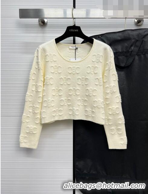 ​Traditional Discount Celine Wool Sweater C71201 Beige 2023