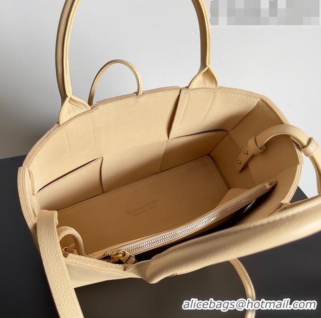 Top Quality Bottega Veneta Mini Arco Tote Bag in Grained Leather 709337 Yellow 2023