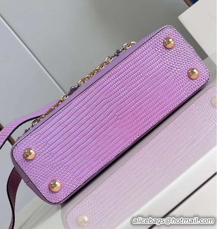 Top Quality Louis Vuitton Capucines Lizard print BB M21043 Light purple