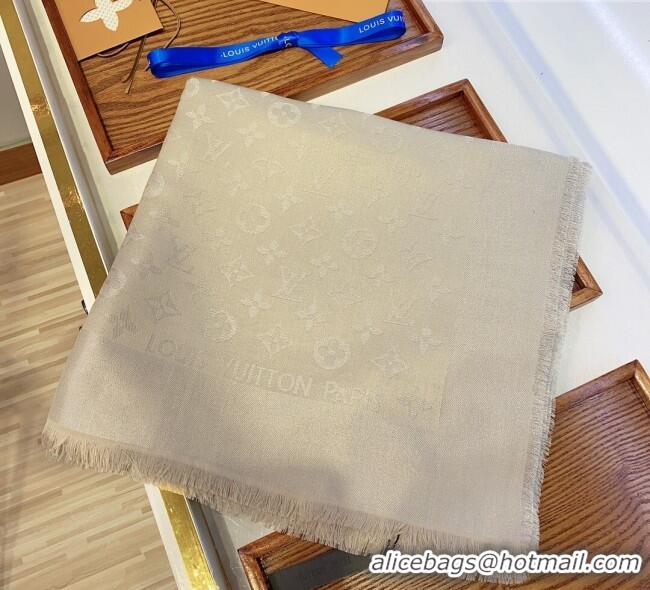 Well Crafted Louis Vuitton Monogram Scarf LV103013 Silver/Beige 2023