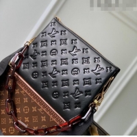 Reasonable Price Louis Vuitton Coussin PM Bag with Tortoise Chain M22614 Black