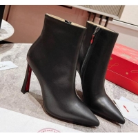 Lower Price Christian Louboutin Condora Ankle Boots 10cm in Calf Leather Black 915042