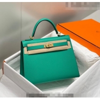New Fashion Hermes Epsom Kelly Bag 25cm/28cm in Calfskin Leather H25 Emper Green/Gold 2023