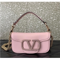 Super Quality VALENTINO GARAVANI MINI LOCO Calf leather Shoulder Bag 1W2B0K pink