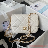 Buy Discount Chanel SMALL FLAP BAG AS4263 WHITE