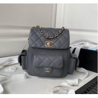 Super Quality Chanel small BACKPACK AS4399 GRAY