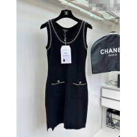​Buy Fashionable Chanel Knit Chain Dress CH92519 Black 2023