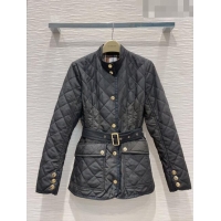 Cheapest Burberry Diamond Quilted Nylon Canvas Jacket B9209 Black 2023