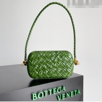 Trendy Design Bottega Veneta Knot On Strap in Foulard Intreccio Leather 717623 Green 2023