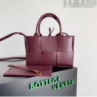Hot Sell Cheap Bottega Veneta Mini Arco Tote Bag in Lambskin 709337 Burgundy 2023