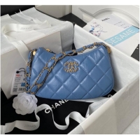Luxury Cheap Chanel SMALL HOBO HANDBAG AS4422 Blue
