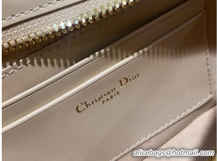 Cheap Design Dior CD SIGNATURE MINI BAG Beige Calfskin with Embossed CD Signature C02229A