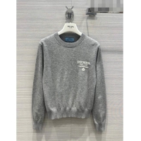 Well Crafted Prada Wool Sweater P102425 Grey 2023