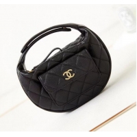 Top Grade Chanel Caviar Quilted Polly Pocket AP3467 Black