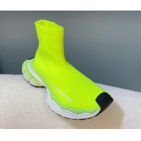 Low Cost Balenciaga 3XL Knit Speed Ankle Boots Neon Green 104064
