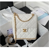 Pretty Style Chanel SMALL BACKPACK AS4490 White
