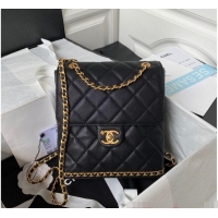 Famous Brand Chanel SMALL BACKPACK AS4490 black