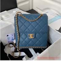 Buy Inexpensive Chanel SMALL BACKPACK AS4490 Blue