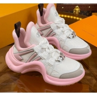 Best Product Louis Vuitton LV Archlight Sneakers in Mesh and Leather with Charm Light Pink 121022