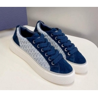 Popular Style Dior B33 Low-top Sneakers in Oblique Jacquard and Suede Navy Blue 926005