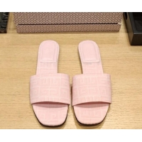 Unique Style Givenchy 4G Canvas Flat Slide Sandals Light Pink 703137