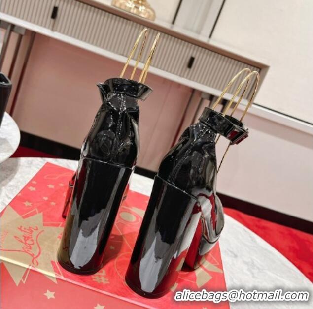 Buy Luxury Christian Louboutin Movidastrap Platform High Heel Pumps 13cm in Patent Leather Black 014009
