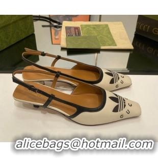 Buy Discount adidas x Gucci Leather Pumps 3.5cm White 020825