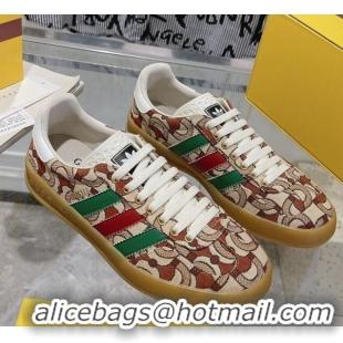 Low Price adidas x Gucci Gazelle GG Canvas Low-top Sneakers in Printed Canvas Multicolor 106118