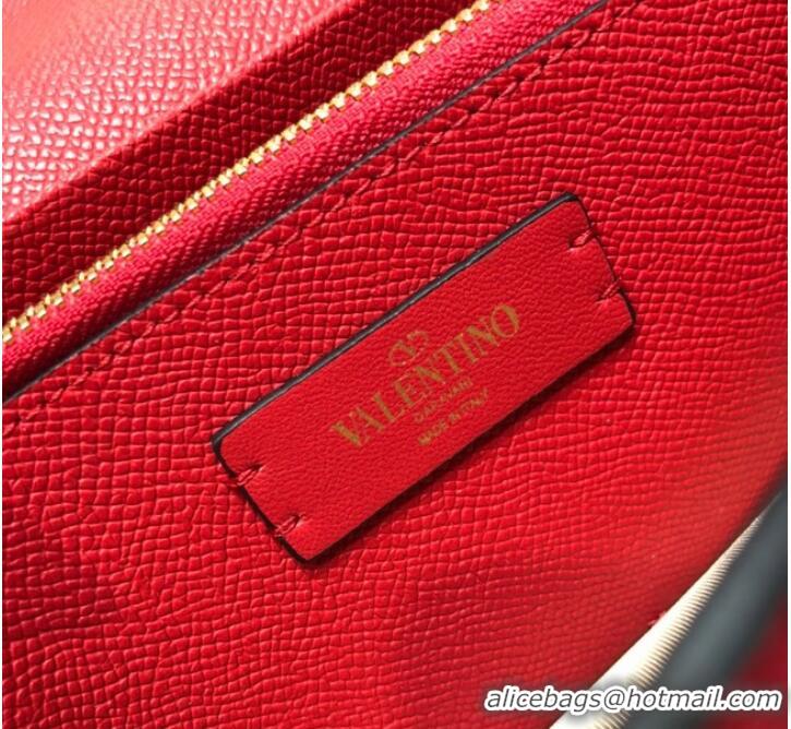 Good Taste VALENTINO grain calfskin leather bag 0681 Red