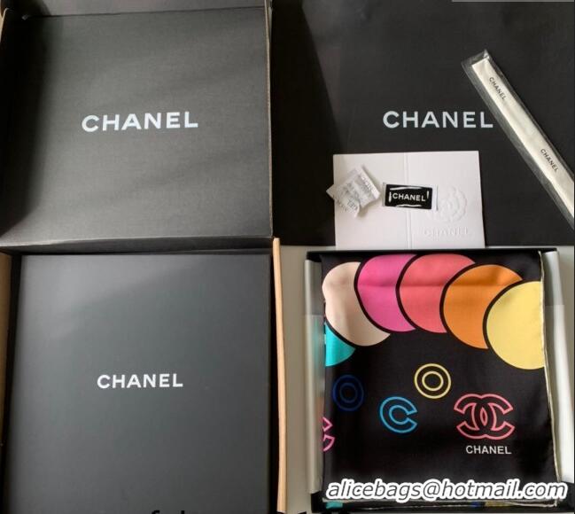 Good Taste Chanel Silk Sqaure Scarf 90x90cm CH122101 Multicolor 2023