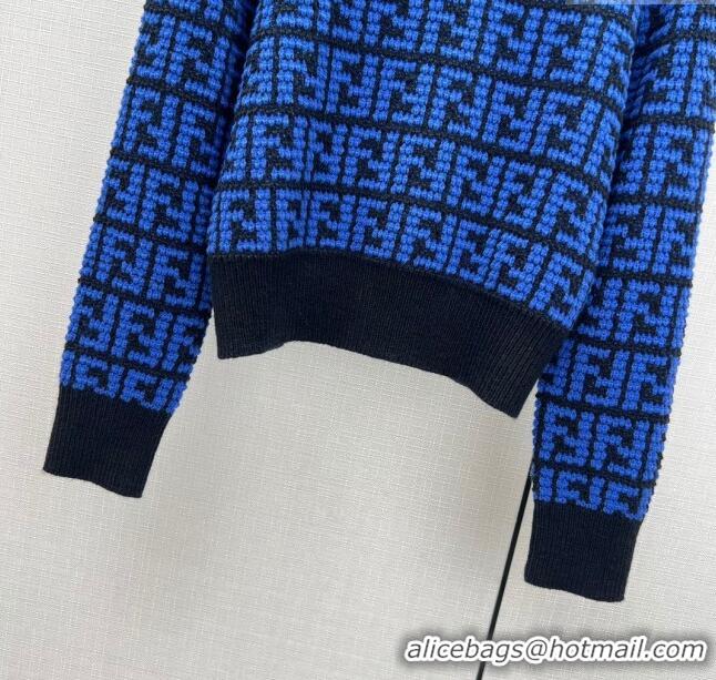 ​Top Grade Fendi FF Sweater F122519 Blue 2023