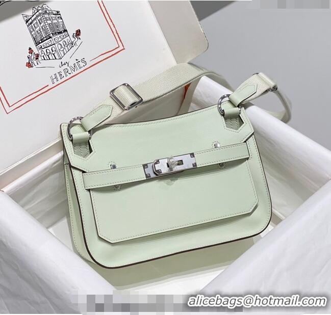 Promotional Hermes Jyspiere Mini bag in Swift Leather with Canvas Strap 0908 Bubble Green 2023