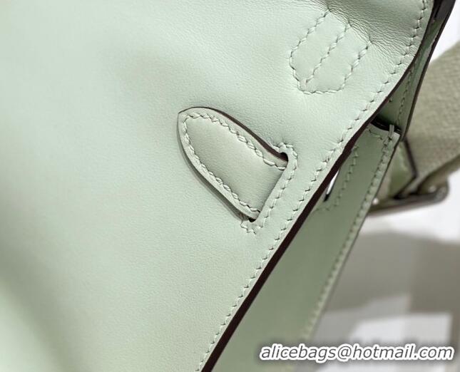 Promotional Hermes Jyspiere Mini bag in Swift Leather with Canvas Strap 0908 Bubble Green 2023
