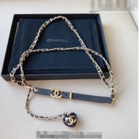 ​Reasonable Price Chanel Leather Heart Chain Belt Black CH0309