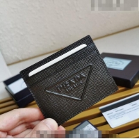 Top Grade Prada Saffiano Leather Card Holder 2MC223 Black 2023