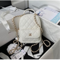 Famous Brand Chanel MINI BACKPACK AP3573 WHITE