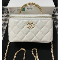 Famous Brand CHANEL CLUTCH WITH CHAIN AP3747 white
