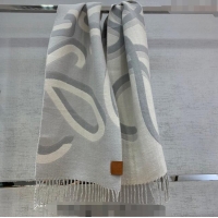 Promotional Loewe Anagram Long Wool Scarf 30x170cm L1123 Grey 2023
