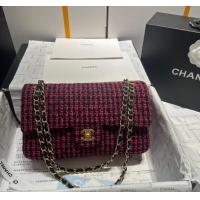 Most Popular Chanel CLASSIC HANDBAG A01112 red&black