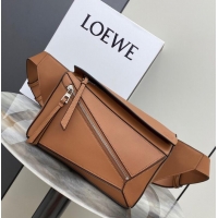 Promotional Loewe Small Classic Leather Puzzle Fanny Pack 02963 Brown