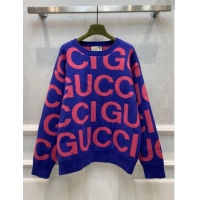 Buy Cheap Gucci Wool & Cashmere Sweater G112504 Blue 2023