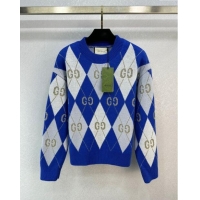 ​Top Grade Gucci Knit Sweater G122526 Blue 2023