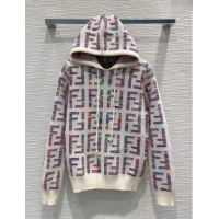 Buy Fashionable Fendi FF Wool Sweater F122530 Beige 2023