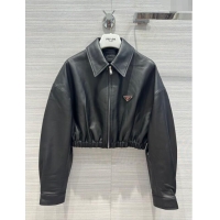 Famous Brand Prada Nappa Leather Jacket P112942 Black 2023