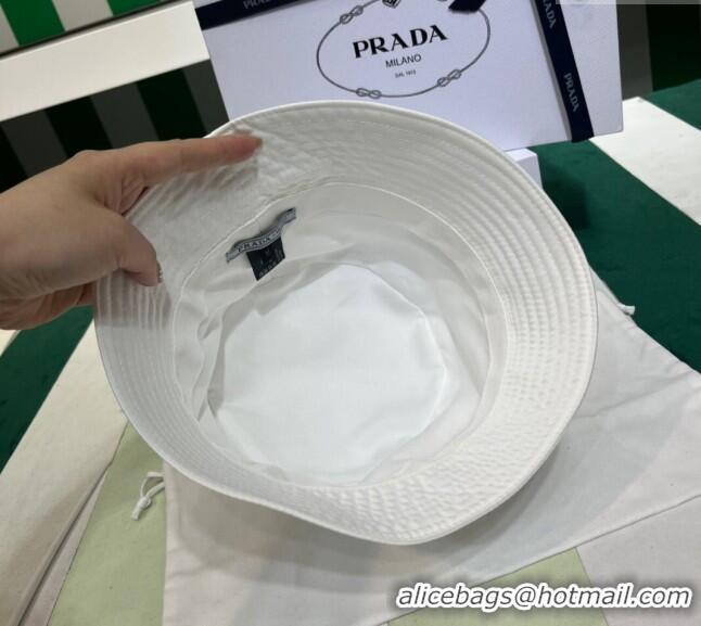 Good Product Prada Nylon Bucket Hat PR08241 White 2023