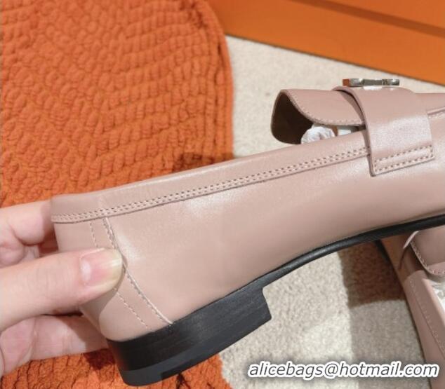 Purchase Hermes Paris Loafers in Calfskin Light Pink 104053